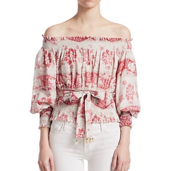 Zimmermann Tops - Zimmermann Bayou Off Shoulder Linen Top Size 3